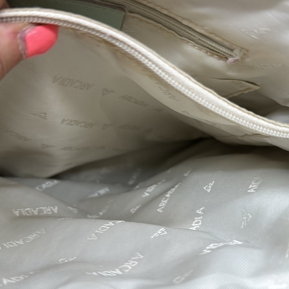 Arcadia Light Green Mint Vintage Leather Crossbody Made in Italy MCB6240Q - Picture 8 of 12
